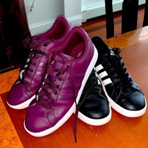 TWO PAIRS Women’s Adidas cloudfoam sneakers